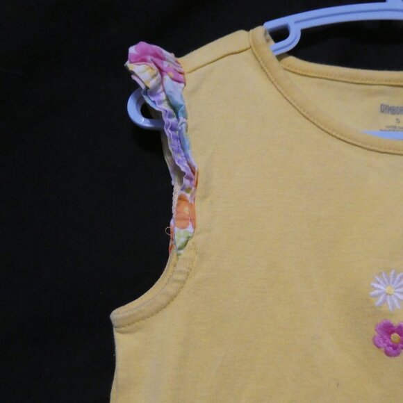 GYMBOREE | size 5 | Yellow Sleeveless Top with Floral Design - Picture 3 of 14